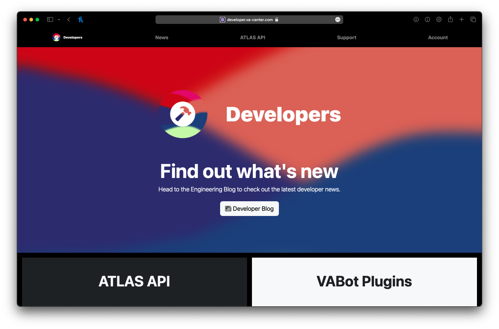 VACenter Developer Website Released